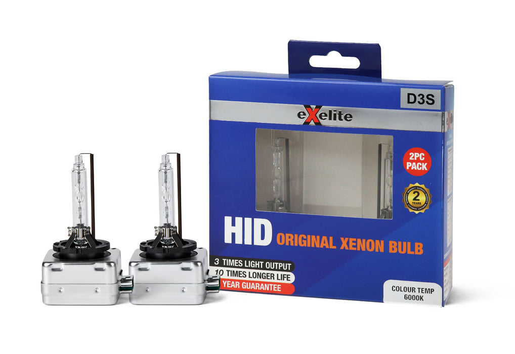 Exelite D3S HID 35W 6000K Xenon Globe (Pack of 2)