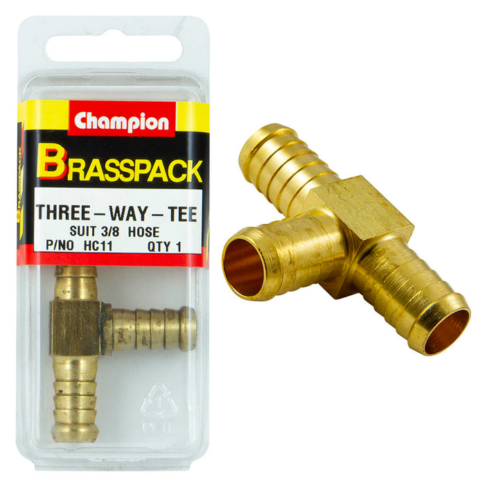 Champion Brass Tee Piece [3/8" Hose] - HC11
