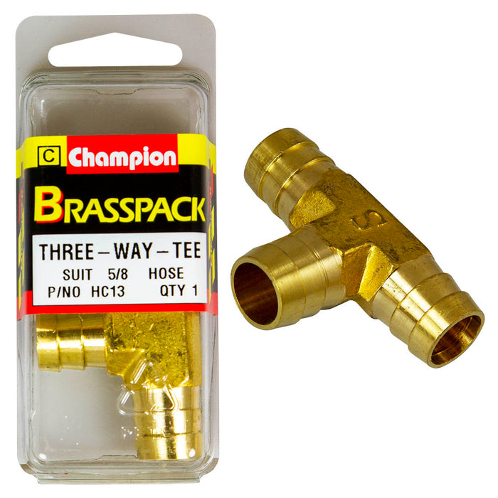Champion Brass Tee Piece [5/8" Hose] - HC13
