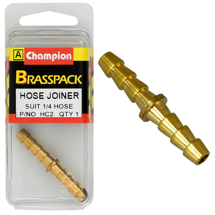 Champion Brass Joiner [1/4" Hose] - HC2