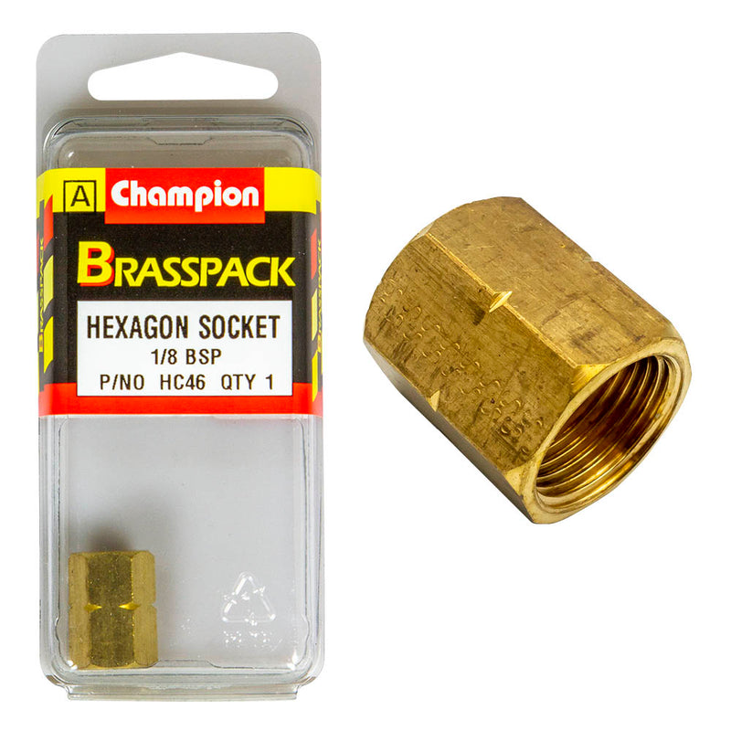 Champion Brass Hex Socket [1/8" BSP] - HC46