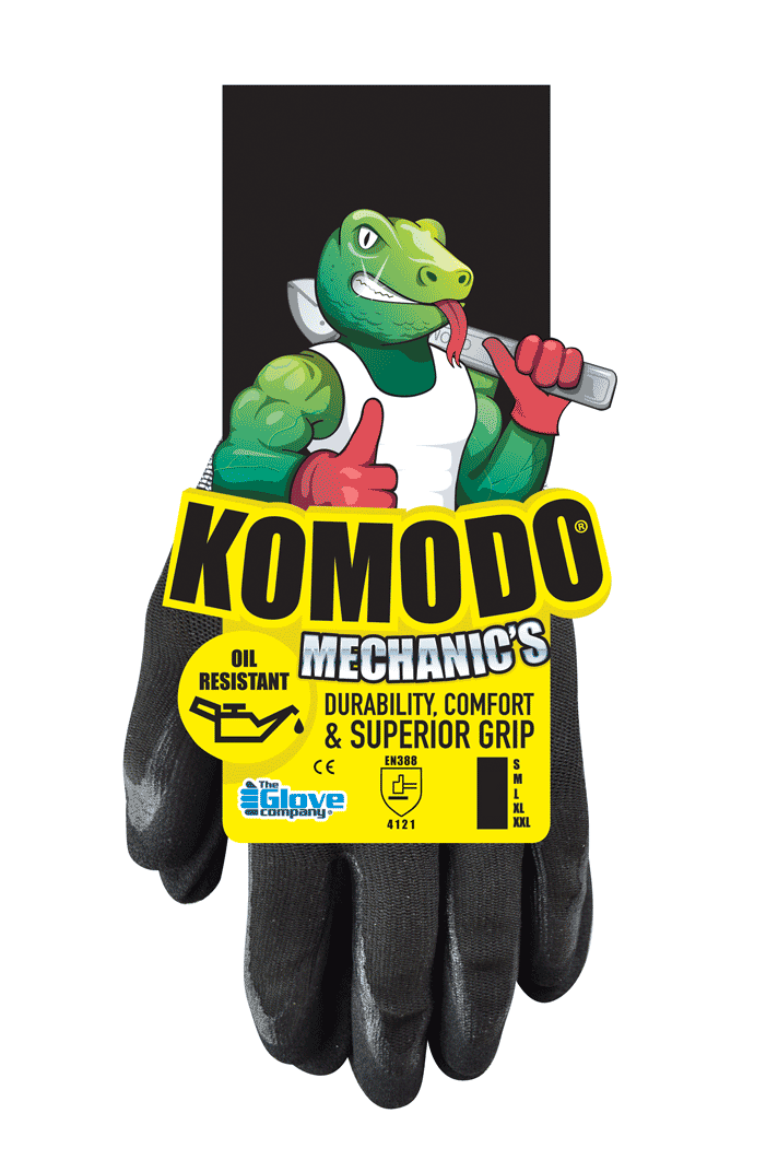 Komodo Mechanic's Oil Resistant Gloves (1 Pair) - Medium