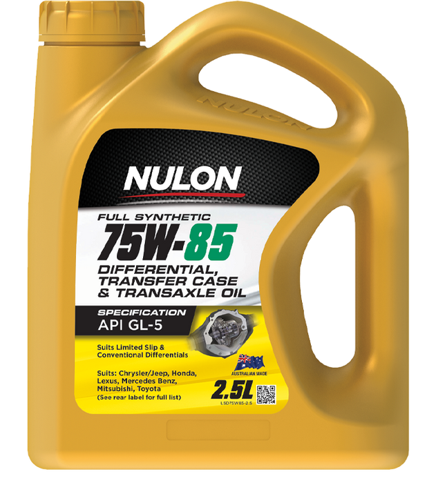 Nulon Full Synthetic 75W-85 Differential Transfer Case & Transaxle Oil - 2.5 Litre