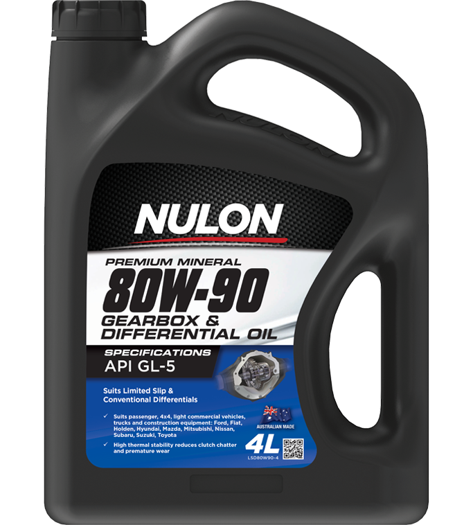 Nulon Premium Mineral 80W90 Gear Oil - 4 Litre