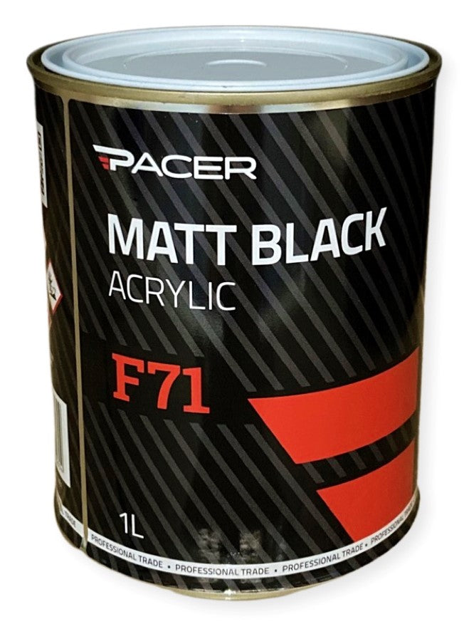 Pacer F71 Matt Black Paint - 1 Litre