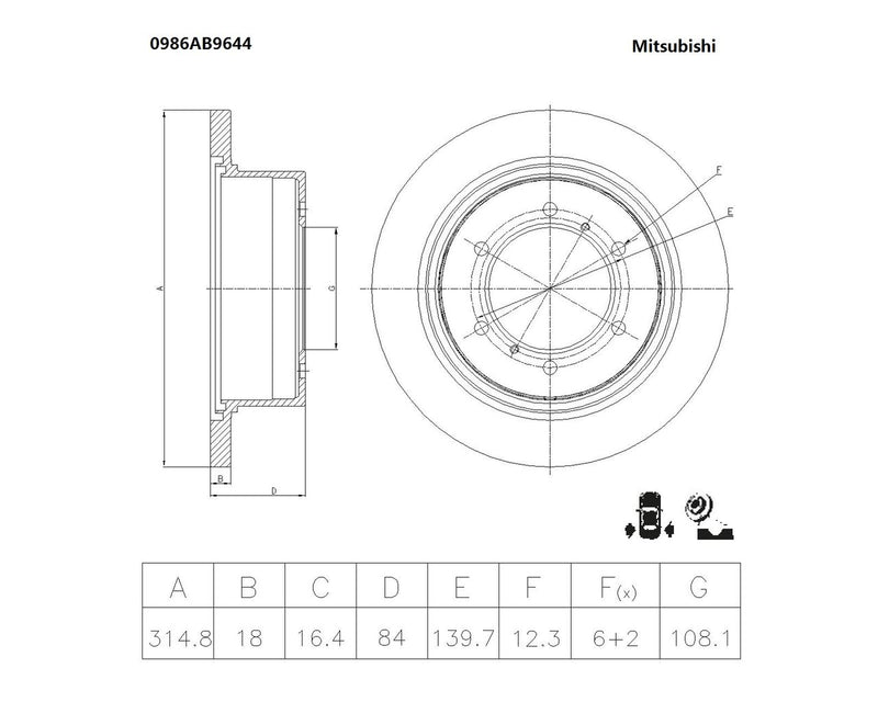 Bosch Brake Disc - PBR233