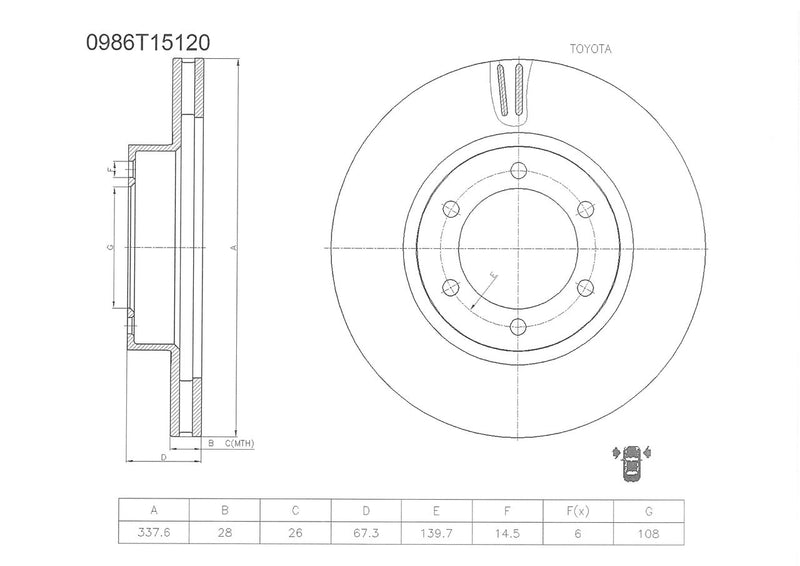 Bosch Brake Disc - PBR2700