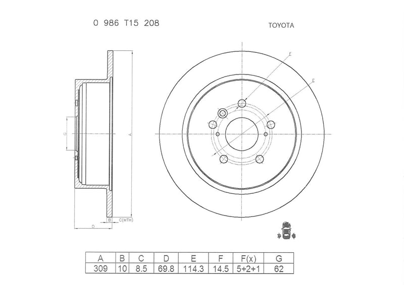 Bosch Brake Disc - PBR2735