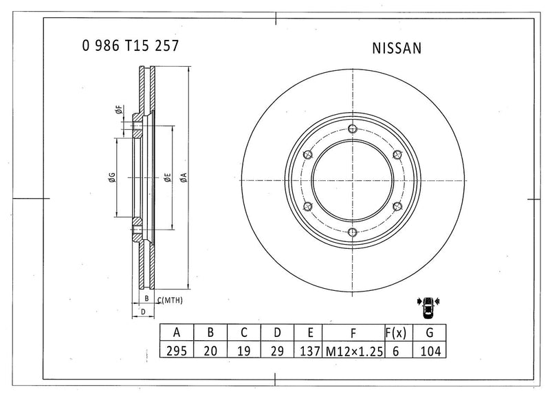 Bosch Brake Disc - PBR329
