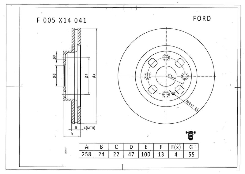 Bosch Brake Disc - PBR576