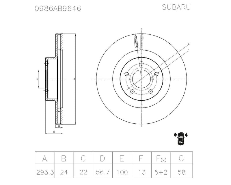 Bosch Brake Disc - PBR650