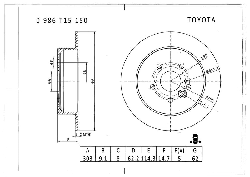 Bosch Brake Disc - PBR693