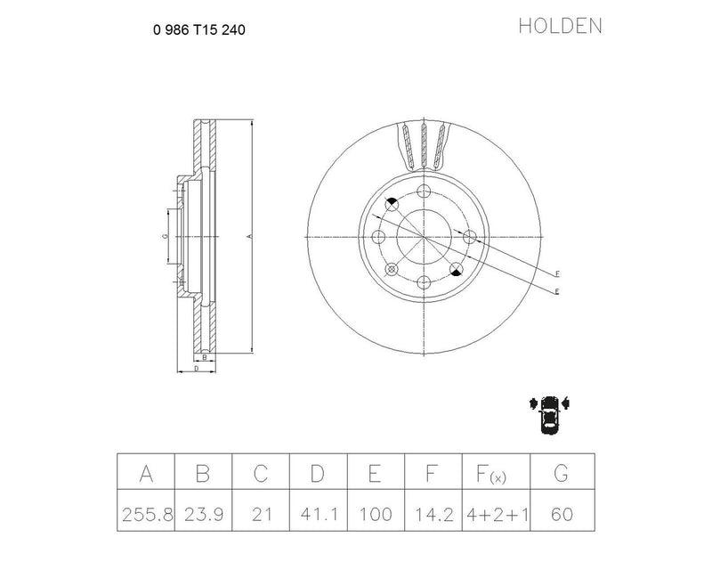 Bosch Brake Disc - PBR817