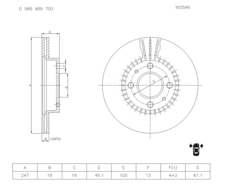 Bosch Brake Disc - PBR899