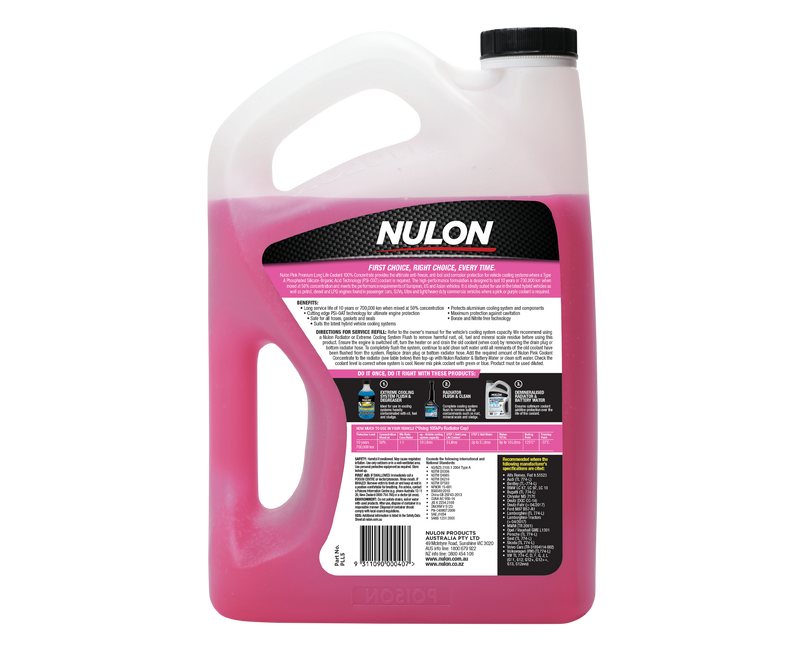 Nulon Pink Concentrate Long Life Coolant - 5 Litre