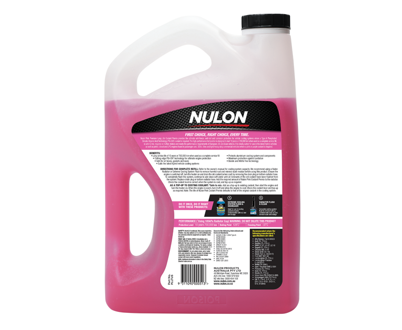 Nulon Pink Premixed Long Life Coolant - 5 Litre