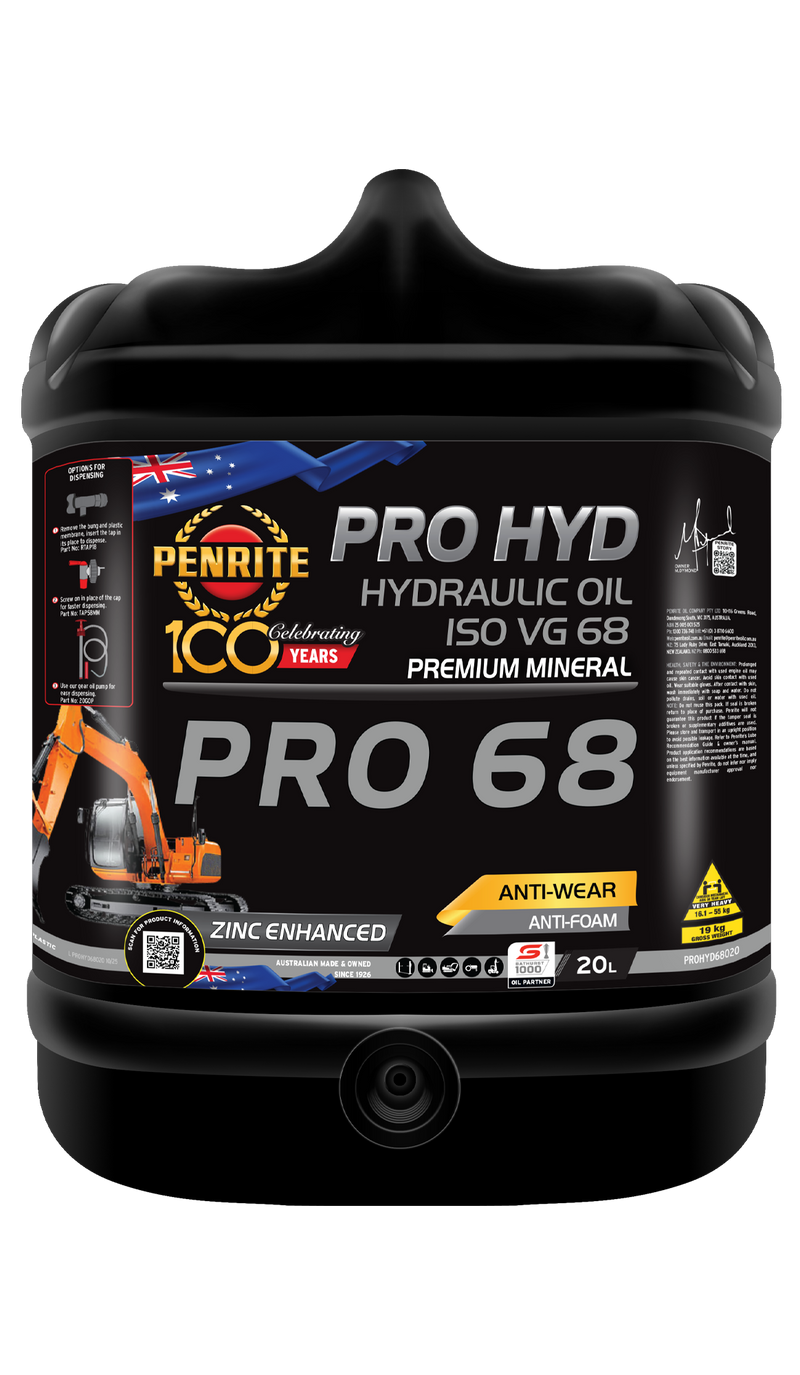 Penrite Indus Pro Hydraulic Oil ISO 68 - 20 Litre