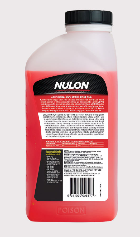 Nulon Red Long Life Concentrated Coolant - 1 Litre