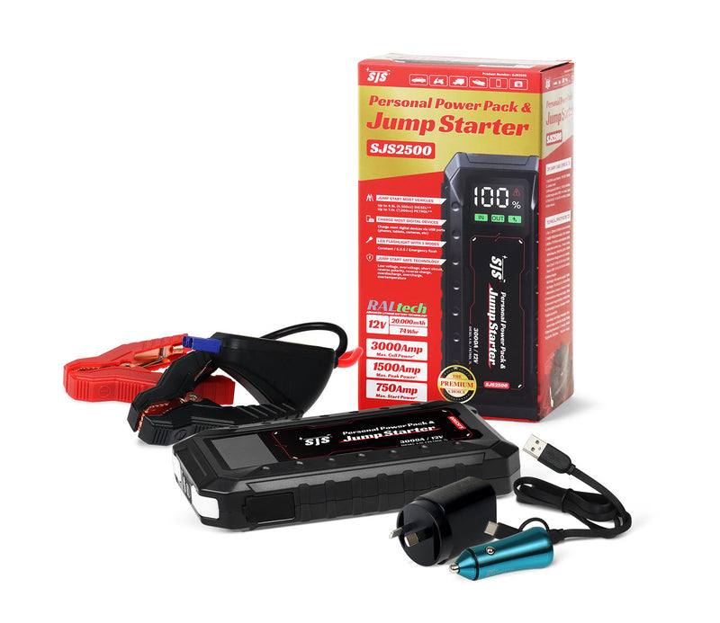 SJS Personal Power Pack & Jump Starter - SJS2500