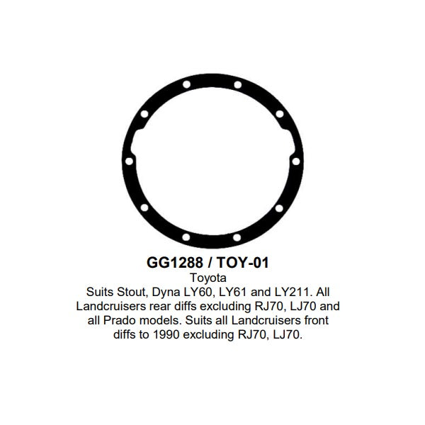 Differential Housing Gasket - GG1288 / TOY-01