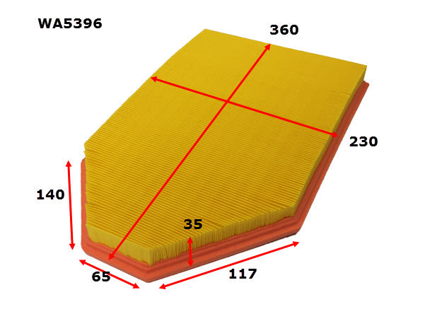 Wesfil Air Filter - WA5396 (A1897)