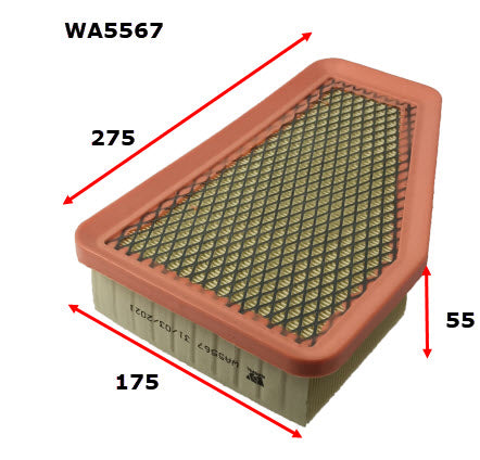 Wesfil Air Filter - WA5567 (A2022)