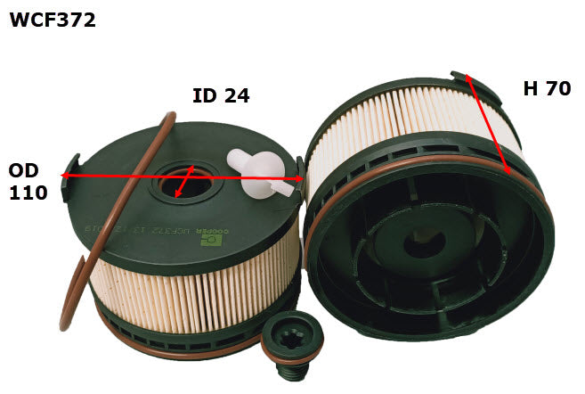Wesfil Diesel Fuel Filter - WCF372 (R2886P)