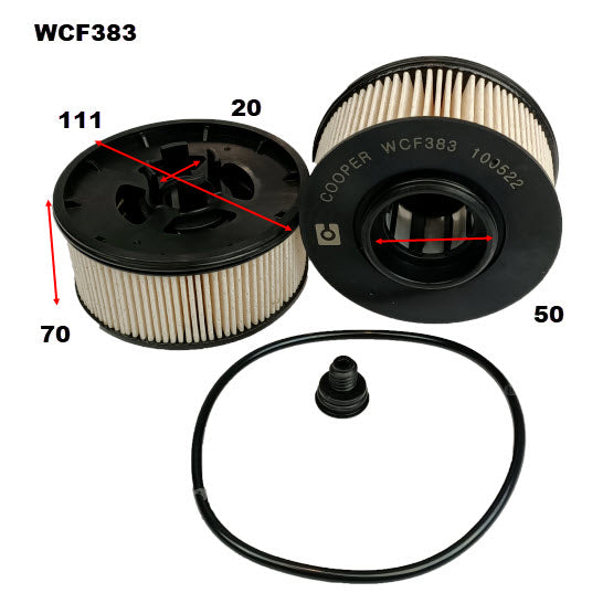 Wesfil Diesel Fuel Filter - WCF383 (R2878P)