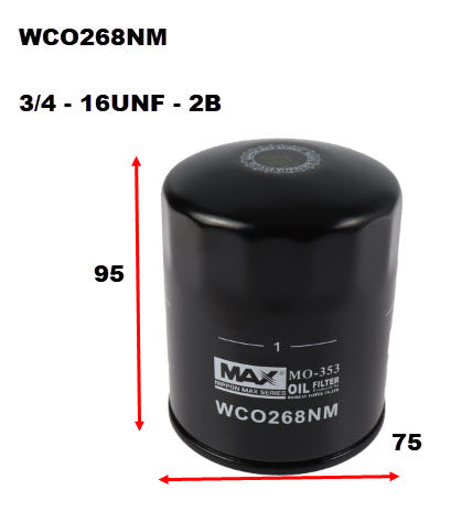 Wesfil Oil Filter - WCO268NM
