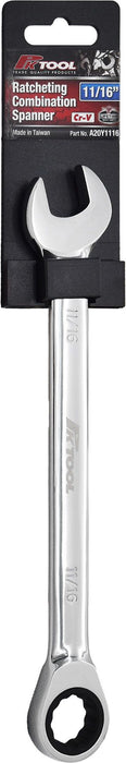 One Way Ratcheting Combination Spanner - 11/16" - A20Y1116
