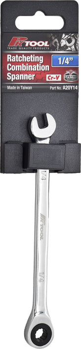 One Way Ratcheting Combination Spanner - 1/4" - A20Y14