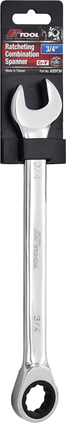 One Way Ratcheting Combination Spanner - 3/4" - A20Y34