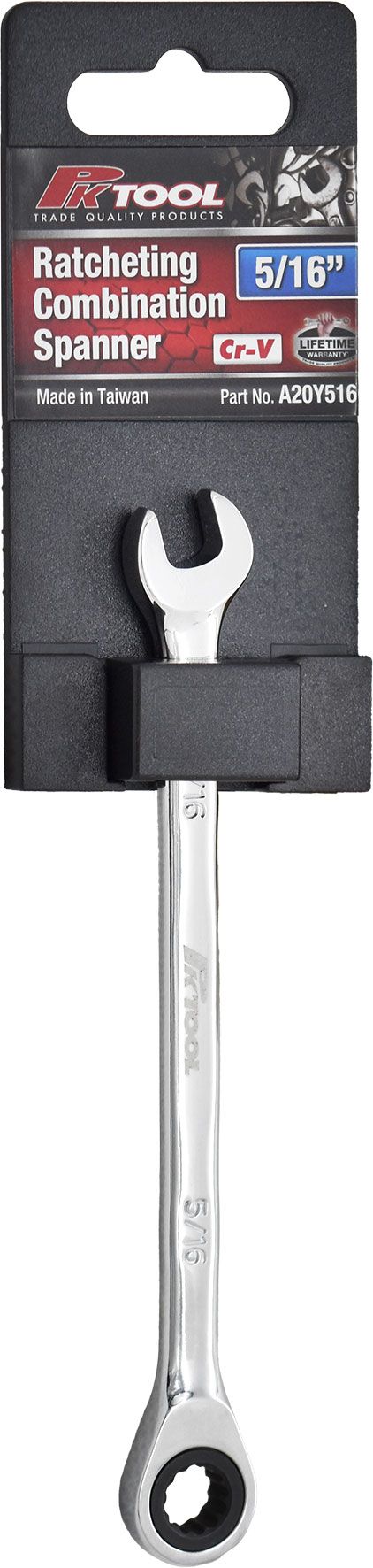 One Way Ratcheting Combination Spanner - 5/16" - A20Y516