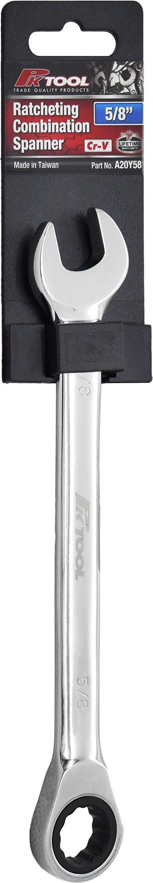 One Way Ratcheting Combination Spanner - 5/8" - A20Y58