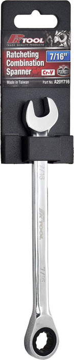 One Way Ratcheting Combination Spanner - 7/16" - A20Y716