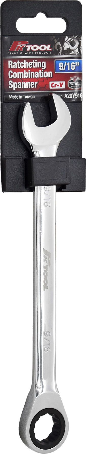 One Way Ratcheting Combination Spanner - 9/16" - A20Y916