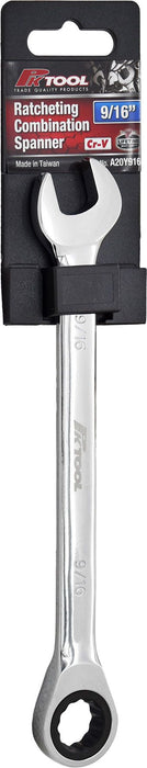 One Way Ratcheting Combination Spanner - 9/16" - A20Y916