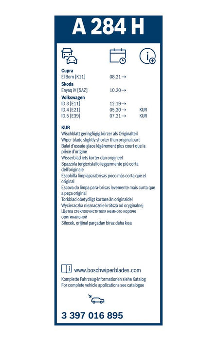 Bosch Rear Wiper Blade - A284H