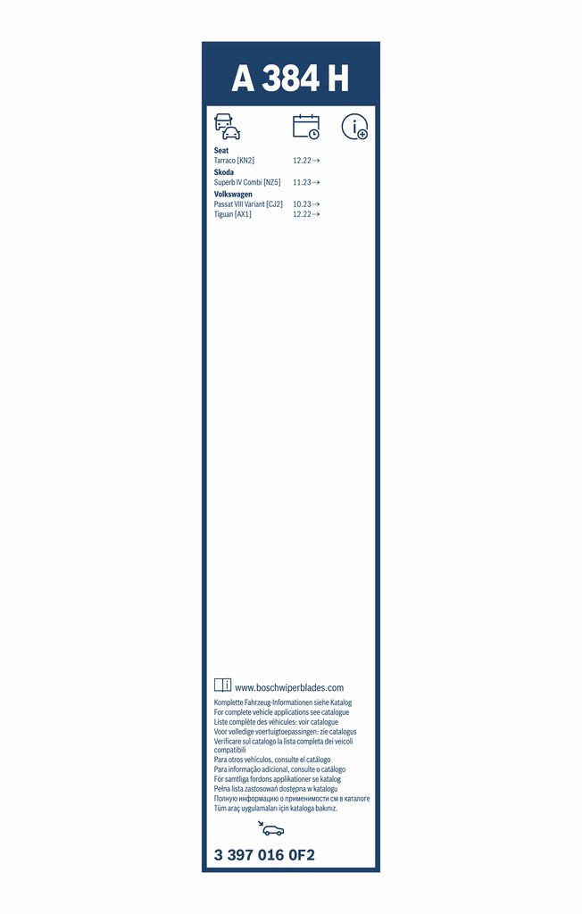 Bosch Rear Wiper Blade - A384H