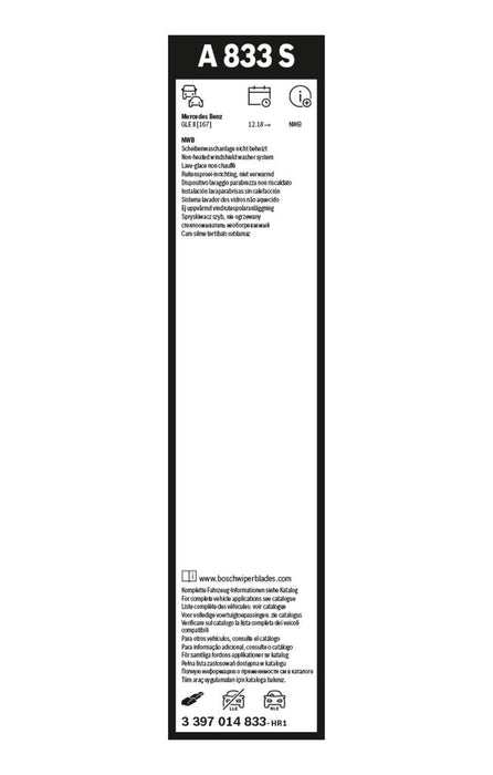 Bosch Wiper Blade Set - A833S