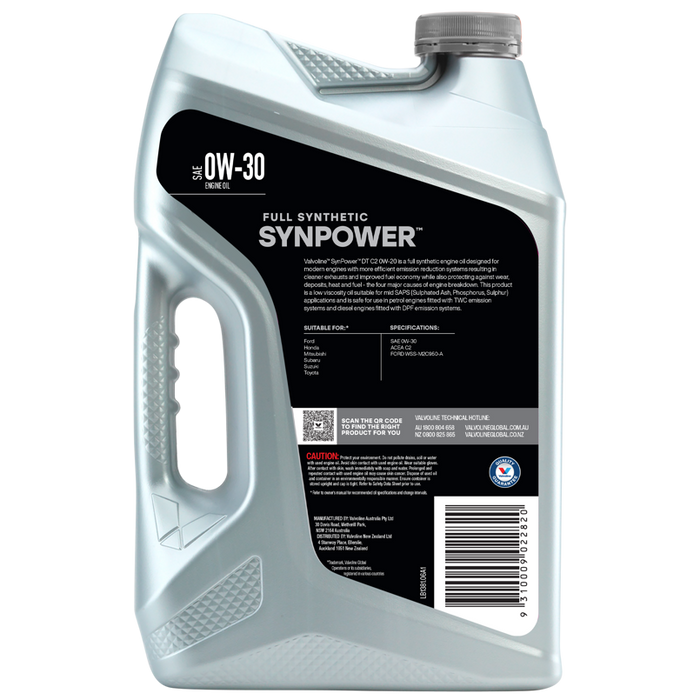 Valvoline SynPower DT C2 0W-30 Engine Oil - 6 Litre