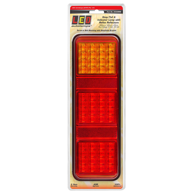 LED Autolamps Rear Combination LED Lamp with Screw or Bolt On Mounting and Reflector - Stop/Tail/Indicator