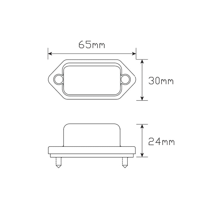 LED Autolamps LED Licence Plate Lamp with Chrome Steel Bezel