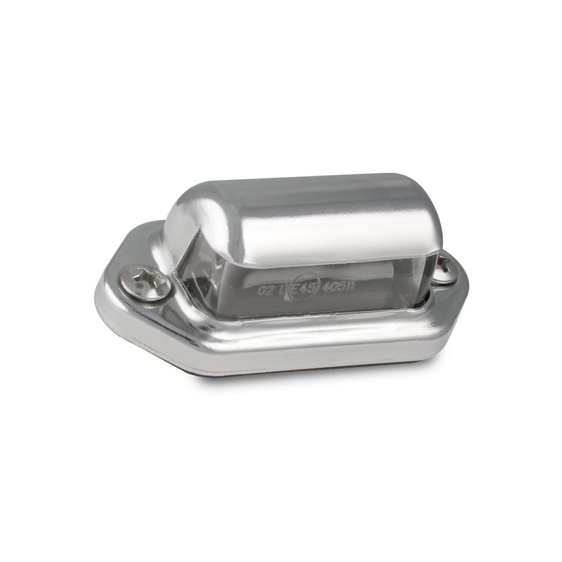LED Autolamps LED Licence Plate Lamp with Chrome Steel Bezel