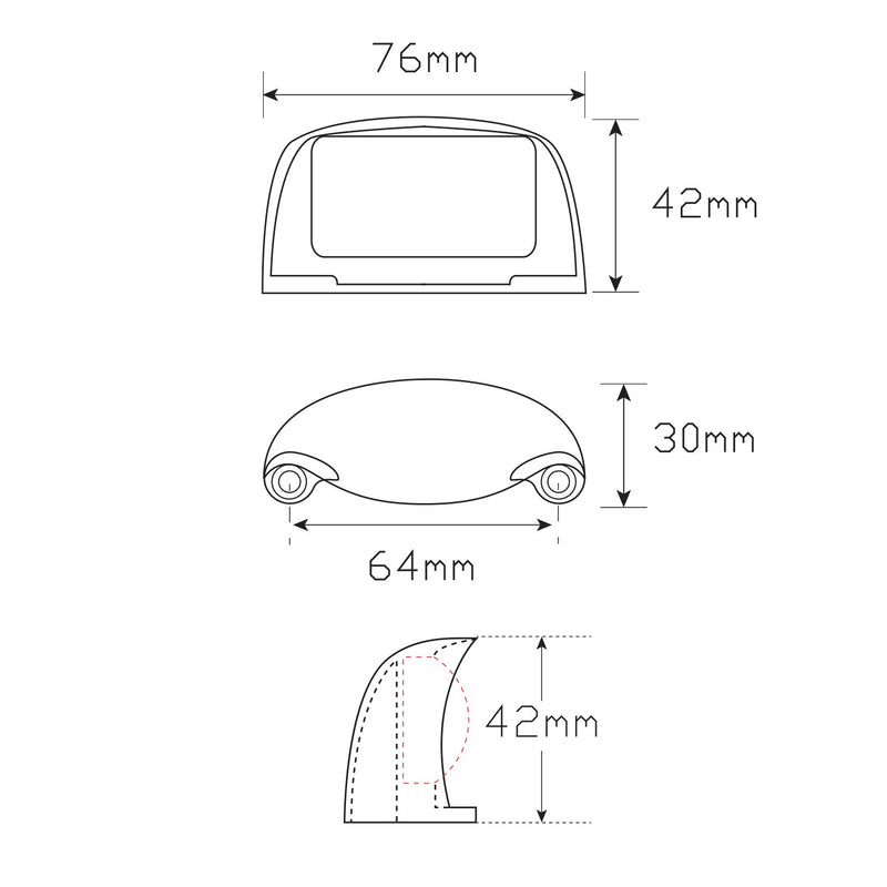 LED Autolamps LED Licence Plate Lamp with Chrome Housing - 35CLM