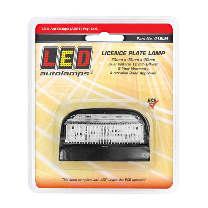 LED Autolamps LED Licence Plate Lamp with Black Housing - 41BLM