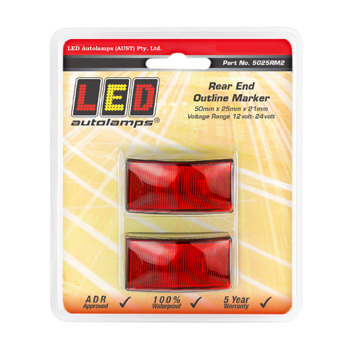 LED Autolamps LED Rear End Outline Lamp with 3M Double Sided Tape Mount