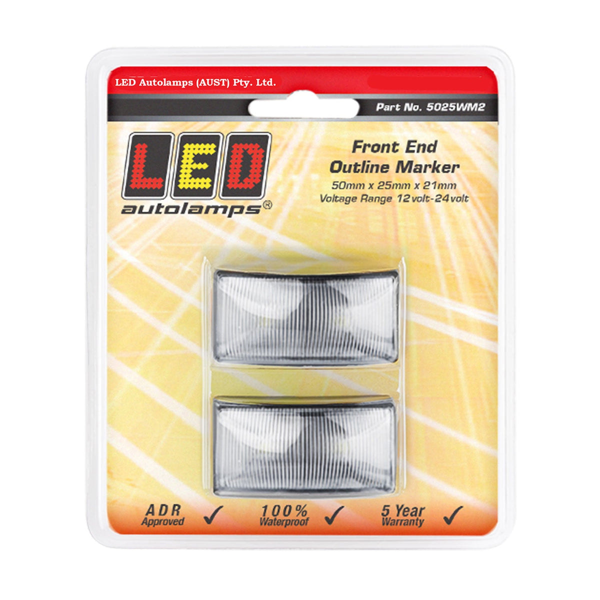 LED Autolamps LED Front End Outline Lamp with 3M Double Sided Tape Mou ...