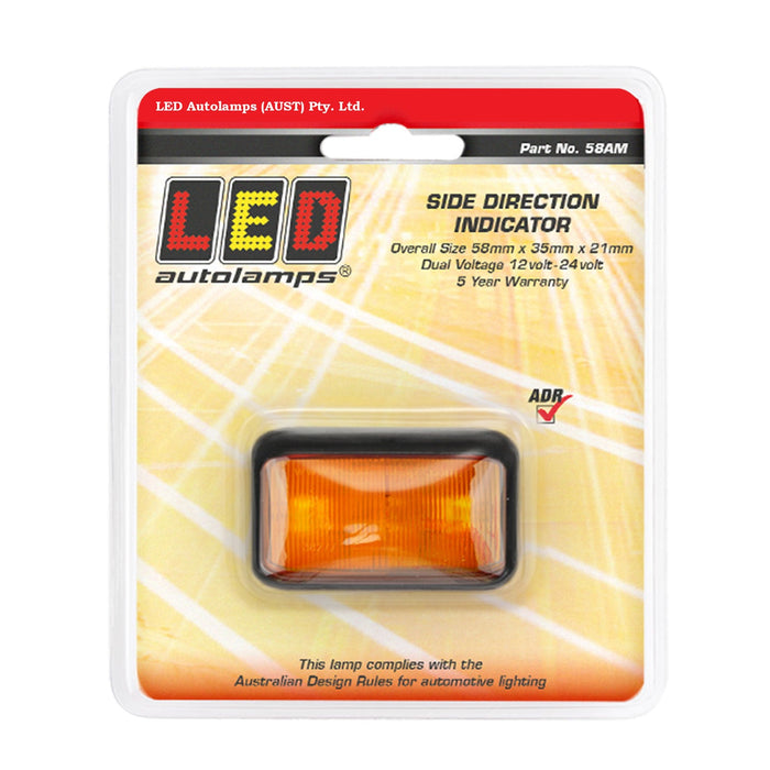 LED Autolamps LED Category 5 Side Direction Indicator - 58AM
