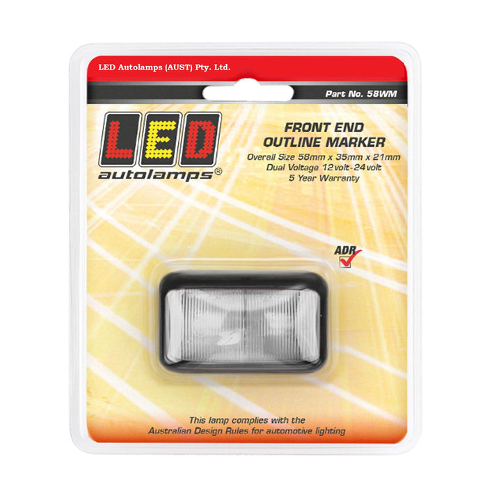 LED Autolamps LED Front End Outline Marker Lamp - 58WM